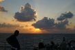 sunset on a sea