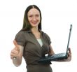 business woman and laptop