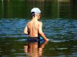 young boy fishing