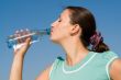 woman drinks water