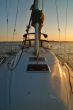 sailing away from the sunset