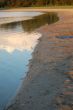 edge water and sand