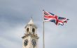 Clock and British Flag