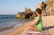 yoga practise on the beach