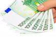 Hand holding euro notes (clipping path included)