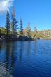 Mountain lake in springtime