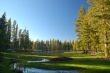 Mountain lake in springtime