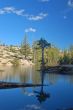 Mountain lake in springtime