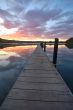 sunset on the harbor
