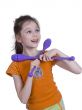 girl with gymnastic clubs