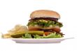 Hamburger Series (Bacon cheeseburger on plate)