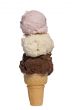 Three scoops of ice cream