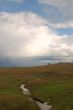 under a stormy sky