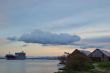 Freighter on the river