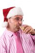 Slightly drunk businessman