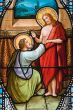 old stained glass window