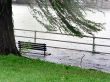 stormy weather - submerged park bench 2