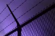 Fence in smoke