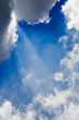 rays of light behind a cloud