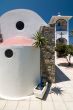 classic greek church backyard
