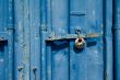 blue rusty freight container