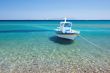 lonely greek fishing boat