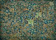 rusty tiled background, oriental ornaments from Isfahan Mosque,