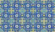 tiled background, oriental ornaments from Isfahan Mosque, Iran