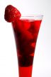 Drink with a strawberry in a glass