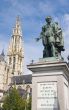antwerp statue and cathedral