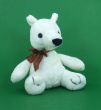 Cute Plush Polar Bear on Green