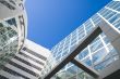 modern glass office buildings