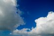 big white fluffy clouds in a deep blue sky