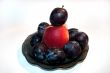 peach, plums