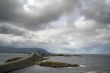 ocean and island with bridge