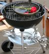 Barbecue grill and rose