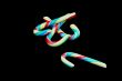 Colorful candy canes.
