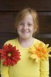 girl with flowers
