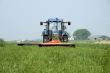 mowing the grass