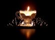   Burning Snowflake Candle Floating