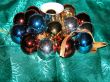 Christmas balls with golden cup