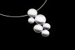 Silver necklace.