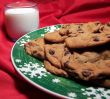Christmas Chocolate Chip Cookies with Milk