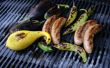 Grill - squash, peppers, sausage & eggplant