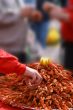 Big tray of boiled crayfishes