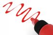 Bright Red Paint Trail