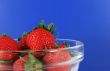 Bowl of organic strawberries