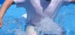 Splashing upperbody.