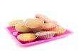 home-made cakes in different colors paper