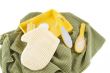 Yellow scrubbing-set